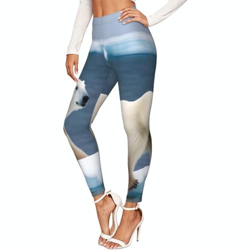 Leggings elásticos para mujer ideales para el día a día mallas oso polar opacas