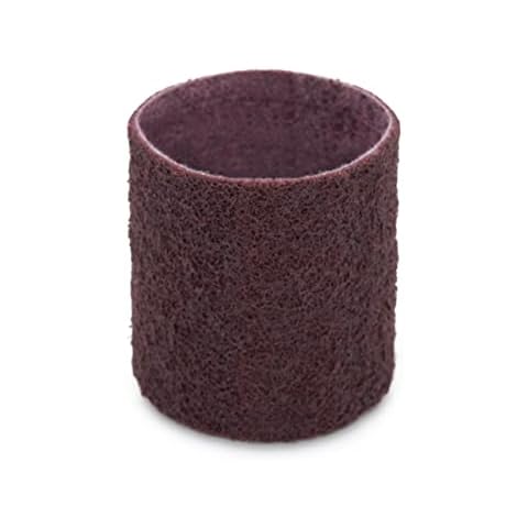 CS Unitec | PTX Medium Fleece Nonwoven Sleeve | Abrasive Grit Torque Grinder Tool Attachment for Scratch Removal| 3-1/2" Diameter x 4" Wide, Red, (Pack of 4) Cover