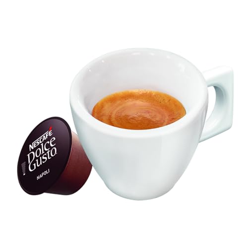 Image of NESCAFE Dolce Gusto - Espresso Napoli Coffee Capsules (16 Servings) By COUGAR | Italian Inspired Intense Espresso Coffee Pods | Intensity 13 Dark Roast Blend | Pods For Dolce Gusto Machines - (Imported-UK)