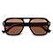 SOJOS Retro Thick Polarized Aviator Sunglasses for Women Men, Large Trendy Bold Square Pilot Shades SJ2385, Black/Blush Tint