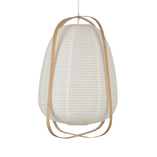 Corep Suspension papier et bambou blanc AKEMI D36cm.