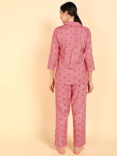 Image of Vaamsi Cotton Printed Night Suit (VNWK1016A Gold)