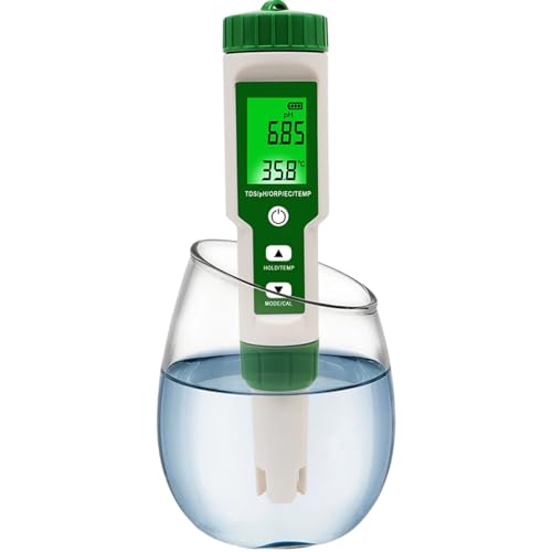 5 in 1 デジタル PH メーター TDS/EC/ORP/温度計ポータブル水質モニターテスタープール飲料水水族館用(With backlight)
