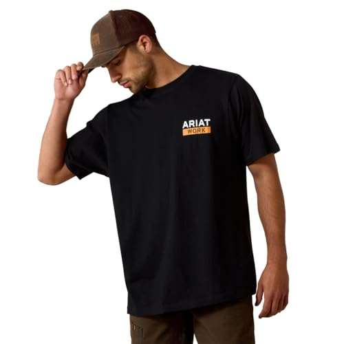 ARIAT Men’s Rebar Cotton Strong Roughneck Graphic T-Shirt Black