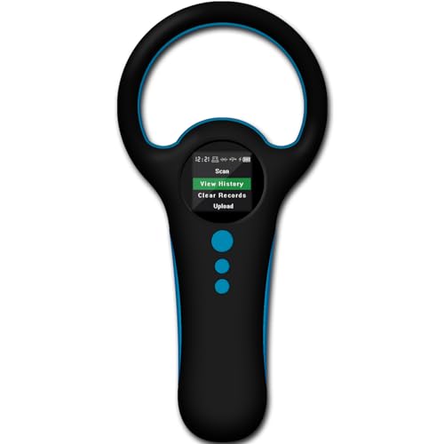 Smoostart Bluetooth Haustier Mikrochipscann, Tierchip Lesegerät Chipleser Hunde Chip Scanner Katze 500 historische Aufzeichnungen können überprüft oder auf Computer/Mobile/Pad hochgeladen Werden