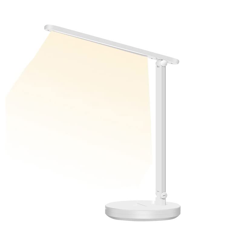 LED Desk Lamp with USB Charging Port, Dimmable Eye-Caring Reading Desk Light with 3 Lighting Model,Multifunction Table Lamp Touch Control Foldable Table Lamp for Home Office Bedroom Work Study