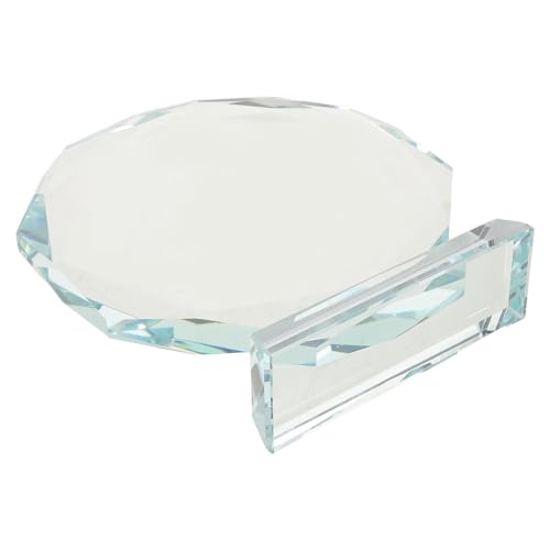 GOOHOCHY Placa de Reconocimiento de Cristal de Trofeo de Vidrio Transparente para Premio de Empresa Placa de Agradecimiento Personalizable para Escritorio