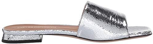 Emporio Armani Women's Open Square Toe Slide Sandal, Silver, 40 Medium EU (10 US) | Image 5