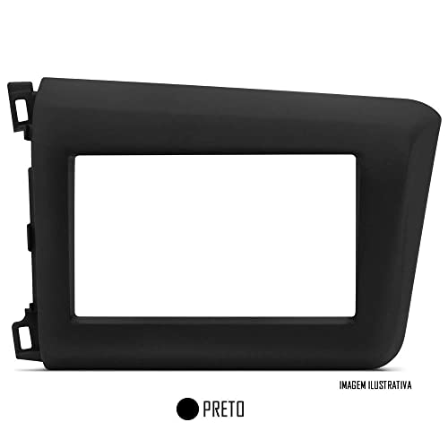 Moldura De Painel 2 Din New Civic 2012 2013 2014 2015 2016 - Cinza