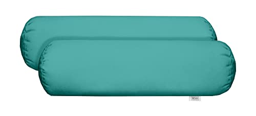 RSH Décor Sunbrella Jumbo Neck Roll Pillows – Set of 2 | 24” x 8” | Outdoor Bolster for...