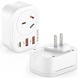 Japan Travel Adaptor, 2 Pack AU to Japan Travel Adapter Type A Travel Power Plug for Japan, Thailand, Philippines, Vietnam, USA, China, Canada, Mexico, Jamaica, Peru and More