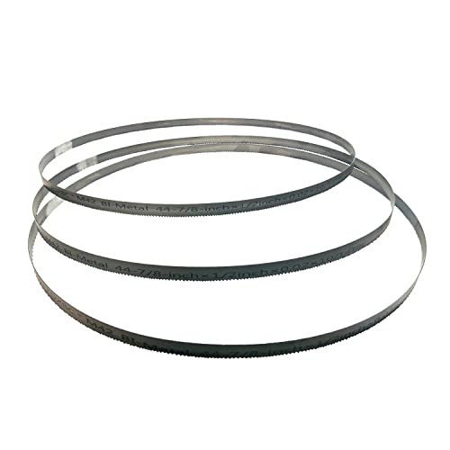 FOXBC 44-7/8 Inch Bandsaw Blades 10/14 TPI for Milwaukee 48-39-0551, DeWalt DCS374B Portable Band Saw, 44-7/8" x 1/2" x .020 ", 3-Pack