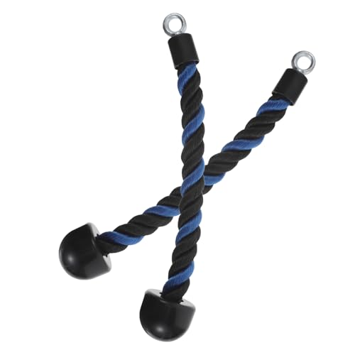 Corde de traction triceps nylon bleu noir BESPORTBLE à poignée simple ergonomique
