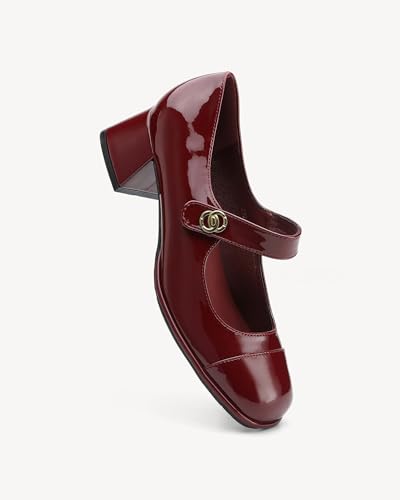 Women's Mary Jane Comfort Round Toe Low Block Heel Slip-on Light Weight Walking Pump Shoes2