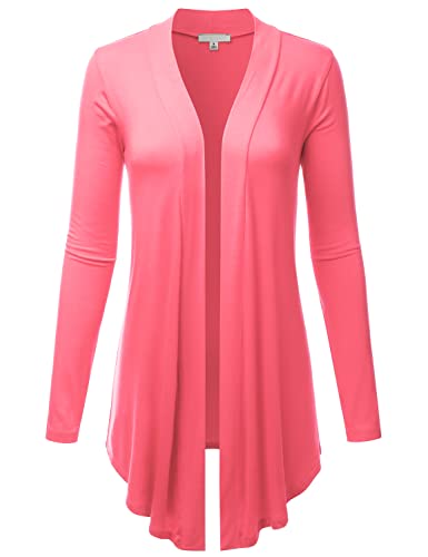 Image of LALABEE Women's Draped Open-Front Long Sleeve Light Weight Cardigan (S~3XL)