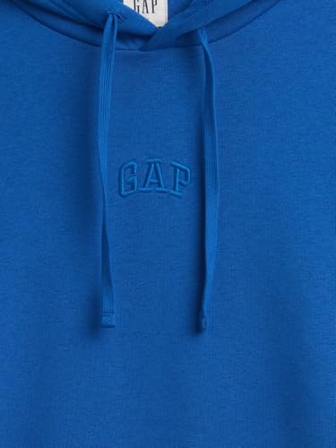 Image of Gap Men Printed Cotton Blend Relaxed Fit Full Sleeve Hoodie