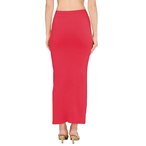 Image of DESI GIRL Cotton Lycra Stretchable Saree Shapewear Petticoat with Drawstring for Women | Fishcut Saree Petticoat with Side Slit for Easy Movement | Saree Shaper | Long inskirt