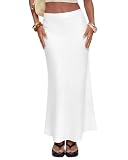 TEDDIFY Women's Linen Maxi Skirt Elastic High Waisted White Summer Casual Clothes Long Skirts for Women