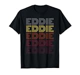 Graphic 365 First Name Eddie Retro Pattern Vintage Style T-Shirt