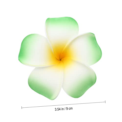 Pince à cheveux fleurs hawaïennes POPETPOP en mousse, lot de 36 clips plumeria blancs et violets - 2