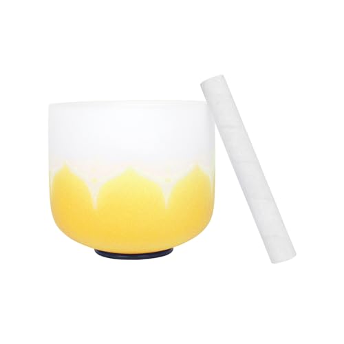 Bol chantant en cristal de 20,3 cm avec maillet et joint en caoutchouc