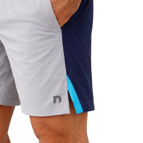 Image of NEVER LOSE Stylish Shorts for Men with Dual Color Design & Side Cut, Gym Shorts Men Workout, Running Shorts, Comfortable Sports Bermuda Shorts