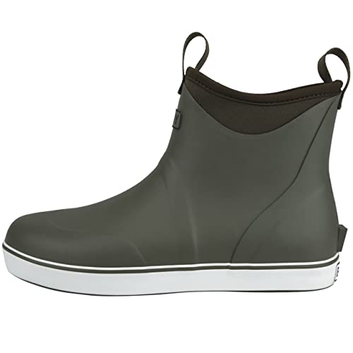 Image of Buoy Boots Men's Waterproof Rubber Fishing & Deck Boots, Ankle Rain Boots