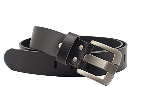 NK Belt GmbH Herren Ledergürtel aus Büffelleder schwarz, Made in Germany, Anzug Jeans Gürtel 38mm breit (100cm Gesamtlänge 115cm) Cover