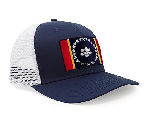 Image of International Tie State Hat for Men and Women, Adjustable Snapback Trucker Baseball Cap with Embroidered Patch