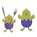 4 fundas de cubiertos de Pascua para pollitos de Pascua Imagen de 4 fundas de cubiertos de Pascua para pollitos de Pascua