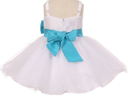 Little Baby Girls Beaded Bow Flared Tulle Special Flower Girls Dresses2
