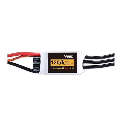�u���V���X ESC 6A /12A/20A/30/40A/60A/80A/100A /120A 2S 32�r�b�g 1.5A SBEC�t�� �Œ藃RC��s�@�X�y�A�p�[�c�ƌ݊�������(120A ESC)