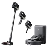 eufy E20 Robot Aspirapolvere 3 in 1, Svuotamento Automatico, Aspirazione 30.000 Pa, Filtraggio a 5...