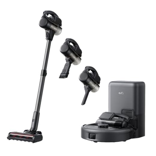 eufy E20 3-en-1 Robot aspirateur autovidage, 30 000 pa Max, système de Filtration à 5 Niveaux, Charge Rapide, contournement des Obstacles, Pro-Detangle Comb, pour Tapis, endroits étroits, escaliers