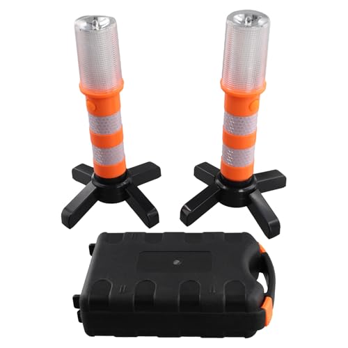 Lonrtesw 2 Piezas LED Emergencia Carretera Flash Bengala Carretera Baliza Seguridad Luz EstroboscóPica Advertencia