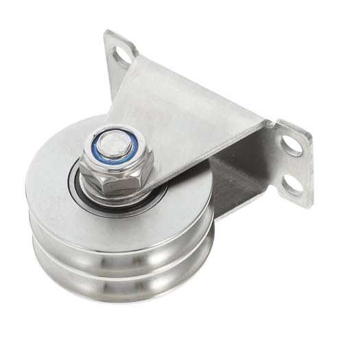 SOLUSTRE Silent Cable Laying Pulley v Shape Groove Wheel for Rigid Casters and Sliding Doors