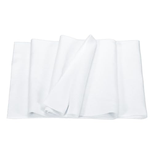 Image of MECCANIXITY 47 inch Elastic Cuffs Ribbed Trims Cotton Fabric Knit Rib Stretch Tape Cuff Sleeve Waistband for Sewing, 20 inch Wide Bleach