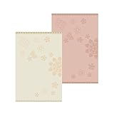 DIMENSIONI: 40x60 cm THUN - Set 2 Asciugamani Medi di Colore Bianco e Rosa - Linea Elegance - Cotone - Bagno, Arredare Il Bagno - 40x60 cm - Ecosostenibile