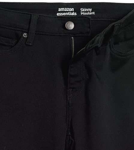 Amazon Essentials Women's Skinny Denim Jegging, Black, 10 Short