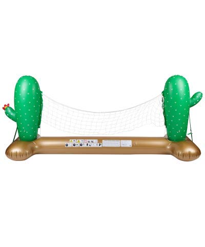 Airmyfun Red De Voleibol Inflable Y Flotante Para Piscina Y Playa, 274 X 165 X 37 Cm - Diseño De Cactus