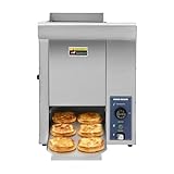 Commercial Burger Bun Toaster, 2000W Electric Vertical Burger Bread Baking Machine with Recessed Side Handles, Commercial Adjustable Temperature & Thickness Hamburger Bread Baking Machine