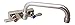 BK Resources EVO-4SM-6 Evolution Series 4" on Center Splash Mount Stainless Steel Faucet with 6" Spout