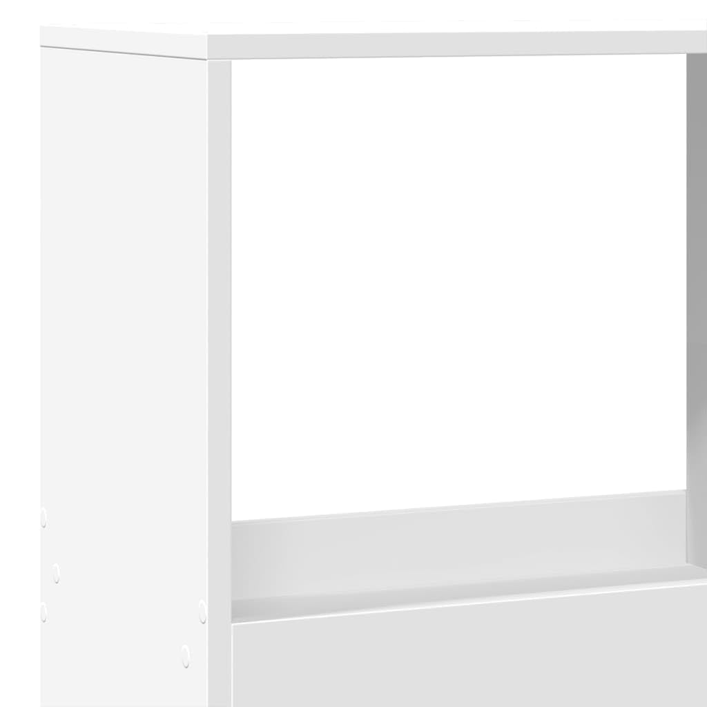 Separador blanco 100 x 33 x 175 cm Estantería de madera Diseño moderno con 8 compartimentos, versátil en salón, oficina, dormitorio, cocina, pasillo