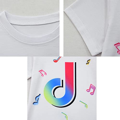 Image of D.O.T 3pcs Tic Toc Girl Skirt Sets T Shirt Top Bowknot Skirt with Bag Outfits