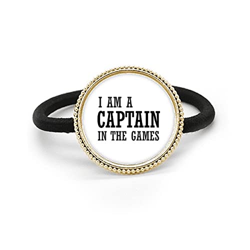 Élastique à cheveux en métal argenté et bandeau en caoutchouc I Am A Capitan In The Games