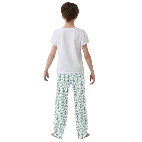 ZZKKO Christmas Green Stripes Boys Pants for Kids Jogger Pants with Pockets S-XL3