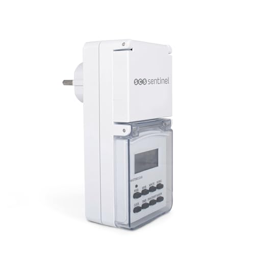 SCS Sentinel - HCN0082- Prise programmable électronique extérieure hebdomadaire 230V - Charge Maximum 16A ou 3600W, Blanc