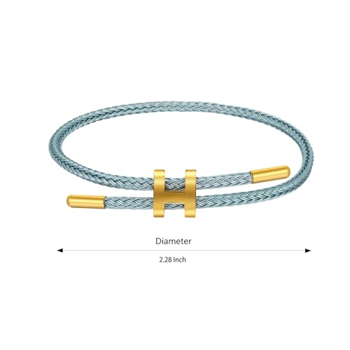Image of AIMADE Bracelets for Women Adjustable Charm Bracelet, 18k Gold-plated Buckle Design Titanium Steel Wire Rope Women's Gift Jewelry