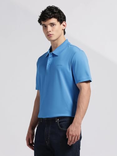 Image of Solid Regular fit Cotton Polo t-Shirt