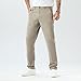 Plaid&Plain Men's Slim Fit Khaki Pants Men's Tapered Chino Pants 8801Taupe 30X34